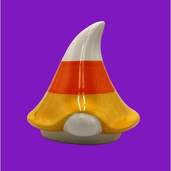 Rae Dunn. Candy Corn Gnome "Boo".  2 piece large mug. EUC.  Halloween Theme. - Picture 6 of 8